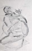 Egon Schiele Self protrait as a prisoner painting